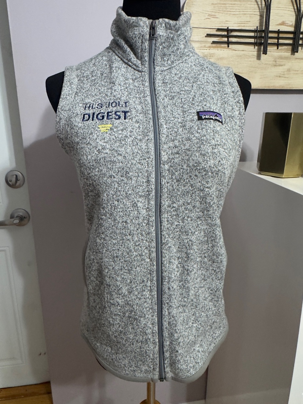 Patagonia Heather Gray Women's Full-Zip Fleece Vest Sz S